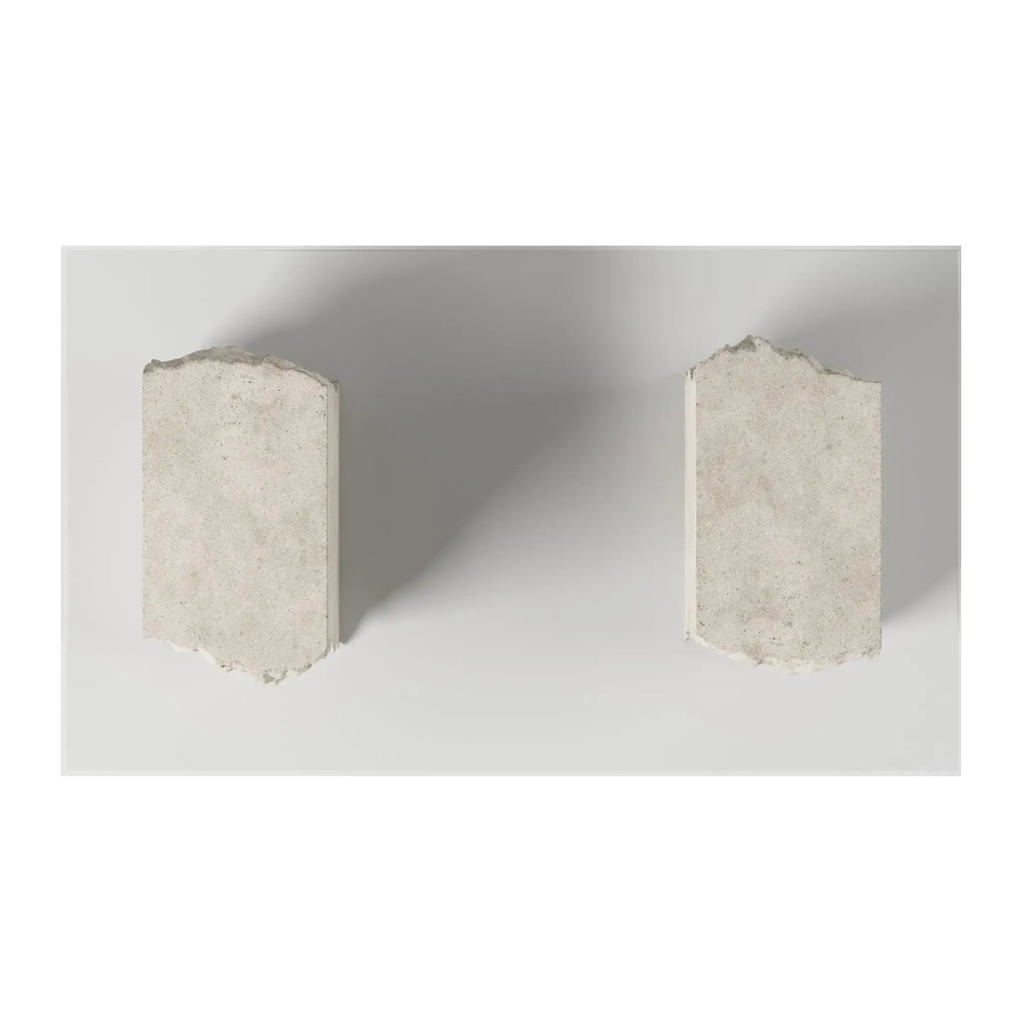 Modern minimalist limestone lounge table with a sleek tempered glass top, ideal for luxury interiors in Dubai and Abu Dhabi.
