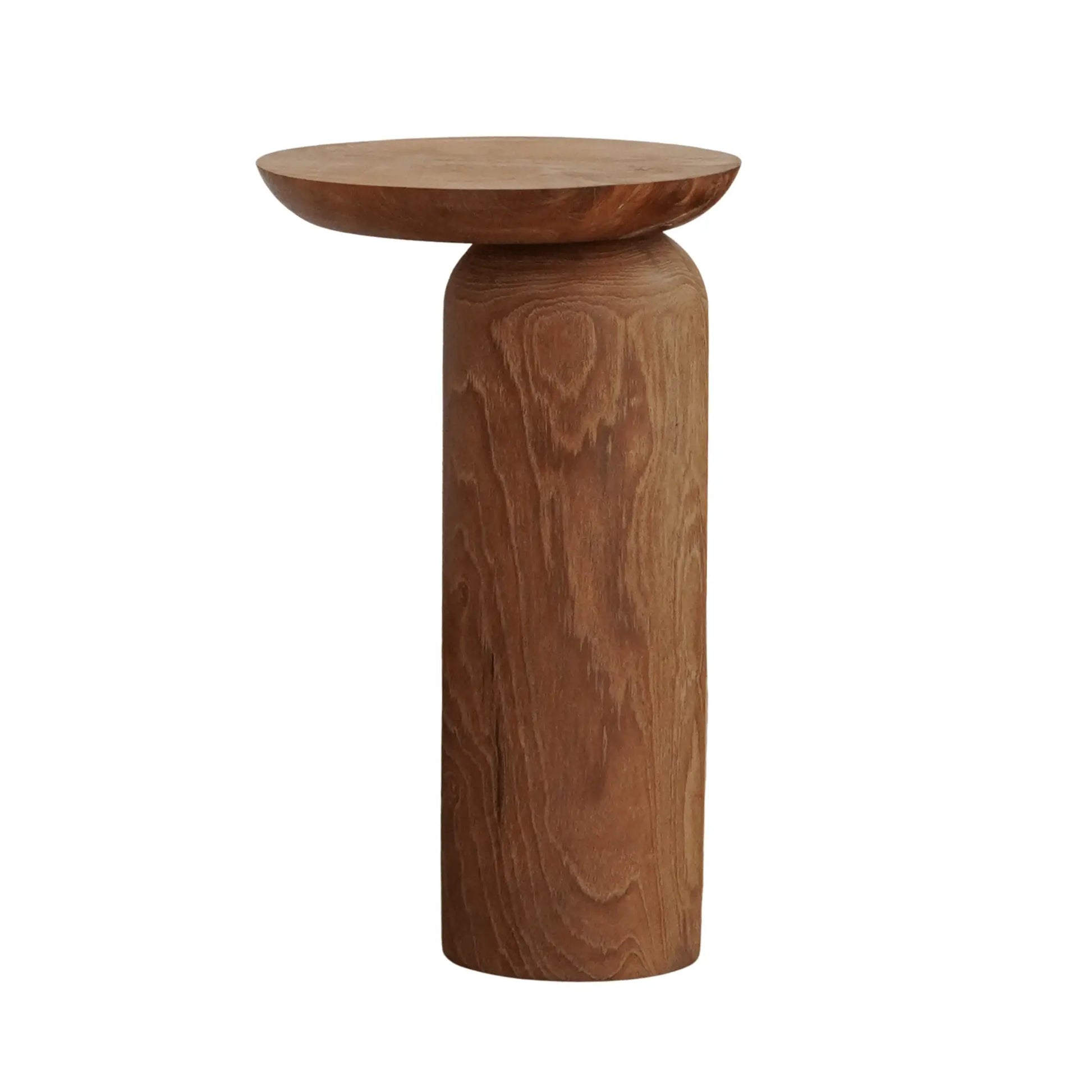 Hand crafted wooden side table, Aża, bringing natures own artwork into your home.