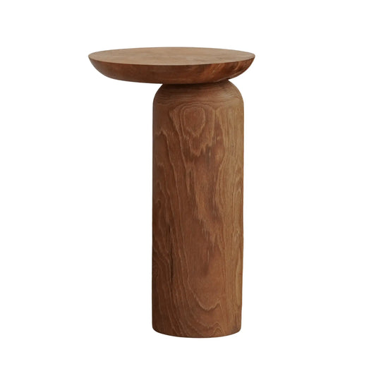 Hand crafted wooden side table, Aża, bringing natures own artwork into your home.